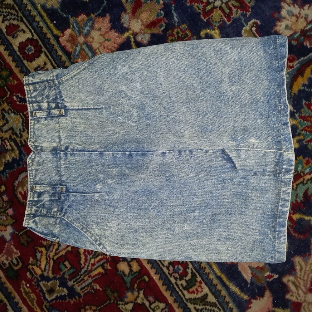 Vintage acid wash jeans skirt